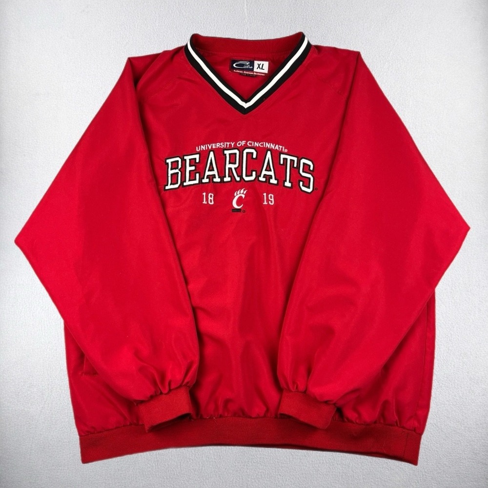 Vintage University Cincinnati Bearcats Pullover Mens XL Red Cadre Windbreaker